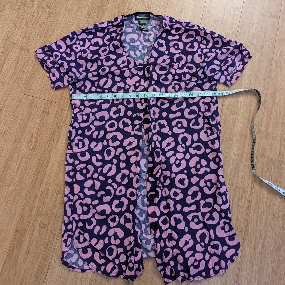 NOOWORKS Annie Leopard / Cheetah Spot Dress Pink Purple Medium - Picture 3 of 6